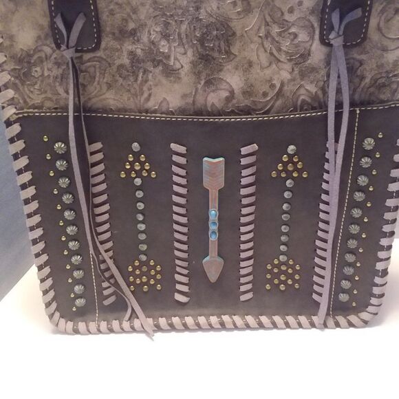 Montana West Black and Gray Shoulder Bag - Picture 13 of 15